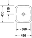 Умывальник Duravit DuraStyle 43x43 0372430000, Белый