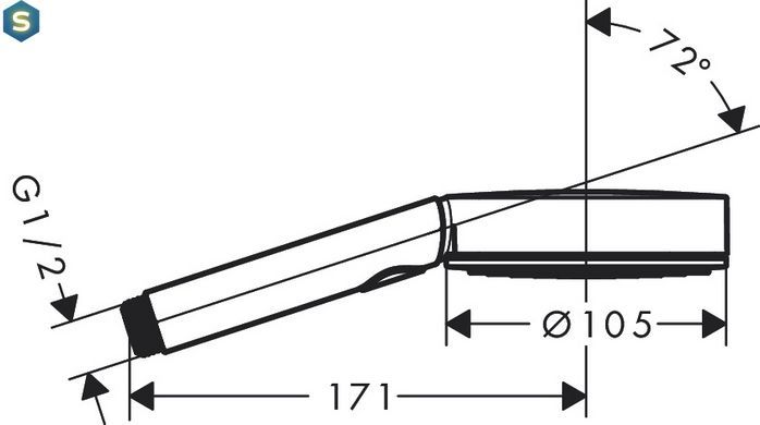 Ручний душ Hansgrohe Pulsify Select Activation 105 3jet Matt Black 24100670
