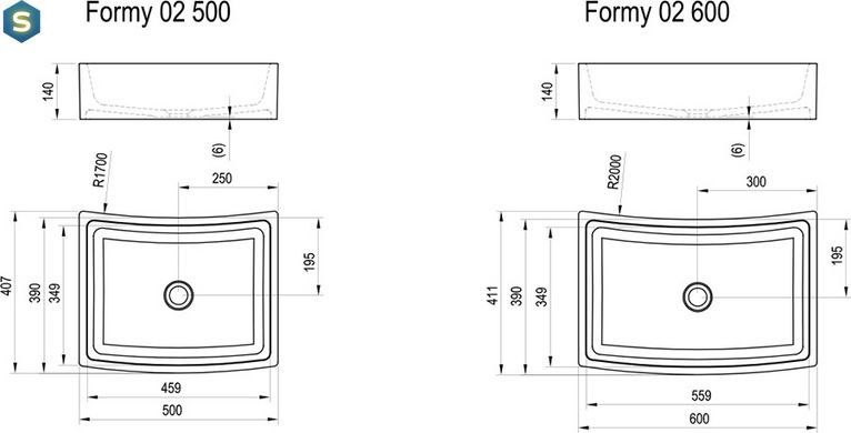 Умивальник Ravak ForMy 02 60x41 XJM01260000, Білий