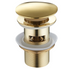 Донний клапан для раковини Mexen click-clack gold з переливом MEX-79920-50, Золотий