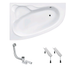 Ванна акриловая Koller Pool Nadine 170 L + сифон + ножки NADINE170X100L+WBW0001+B70CМMA-57, Белый