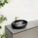 Умивальник (раковина) VBI VALIANO MARBLE BLACK MATT накладний, Мармур