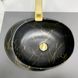 Умивальник (раковина) VBI VALIANO MARBLE BLACK MATT накладний, Мармур