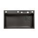 Кухонна мийка Kroner KRP Schwarze - SET7545HM PVD (3.0/0.8 мм) CV033382, Чорний/золото