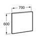 Дзеркало для ванної кімнати Roca Victoria Basic 70 см A812327406