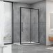 Душова кабіна Dusel DSL191B+DSL195B Black Matt 1200x900x1900, Черный матовый, прозорий, чорний матовий, 120x90