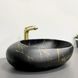 Умивальник (раковина) VBI VALIANO MARBLE BLACK MATT накладний, Мармур