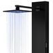 Душова панель Corsan Neo black LED з термостатом S060TBLLED, Черный матовый