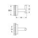 Крючок для ванной комнаты Grohe QuickFix Start Cube 409612430, Черный матовый