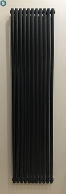 Дизайнерский радиатор вертикальный Betatherm Elipse 2 H-1800мм, L-445мм, нижнее подключение BCV2180/11 9005M 99, Черный матовый