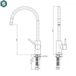 Смеситель для кухни Paffoni Light chrome LIG180CR, Хром