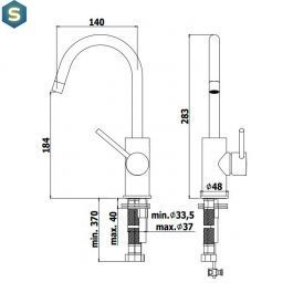 Змішувач для раковини високий Paffoni Light без донного клапана black matt LIG078NO, Черный матовый