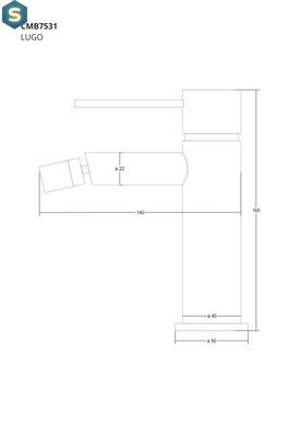 Смеситель для биде Corsan Lugo хром CMB7531CH, Хром