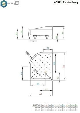 Душевой поддон Radaway Korfu E 100x80 4E81400-03L