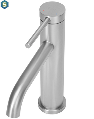 Змішувач для умивальника Rea Clif nickel brushed низький REA-B5324, Зелений матовий