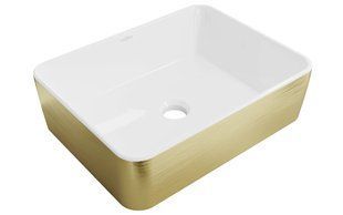 Умивальник Mexen Catia brushed gold white накладний MEX-21314817, Золотий