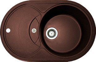Кухонная мойка Adamant Shell 770x495x200 mokko 251223, Цемент матовый