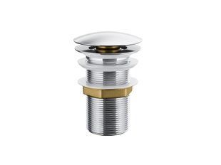 Донный клапан для умывальника Corsan click-clack без перелива хром MUKK CHROM, Хром