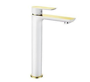 Смеситель для умывальника Mexen Alfa white gold высокий MEX-745710-25, Белый