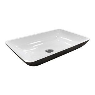 Умывальник Adamant Lower black/white glossy 4824296204009, Черный/золото