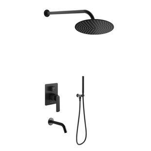 Душова система Kohlman Experience 30 black + BOX прихованого монтажу KPL-QW211EBR30, Черный матовый