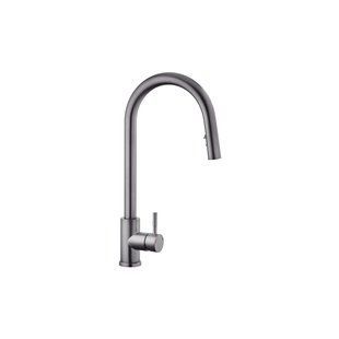 Смеситель для кухни с выдвижным изливом Kroner KRP Edelstahl Klassisch - PVD03915, Графит