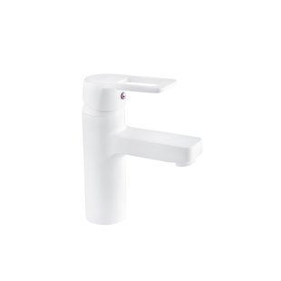 Смеситель для раковины Kroner KRM Zenda - W010 CV022958, Белый матовый