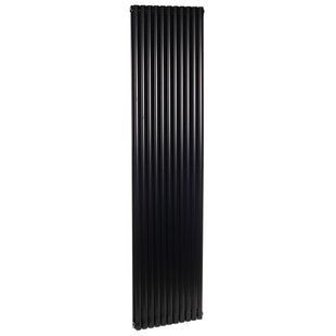 Дизайнерский радиатор вертикальный Betatherm Elipse 2 H-1800мм, L-445мм, нижнее подключение BCV2180/11 9005M 99, Черный матовый