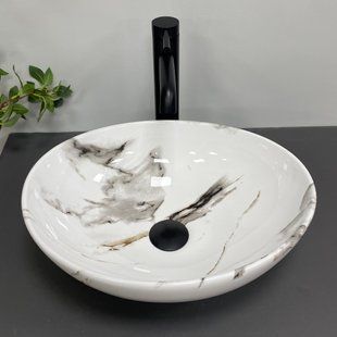 Умывальник VBI Parma carrara glossy накладний VBI-011025, Мармур