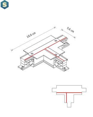 З'єднувач Nowodvorski 8245 Ctls Recessed Power T Connector Right 1 T-r1 IP20 Wh