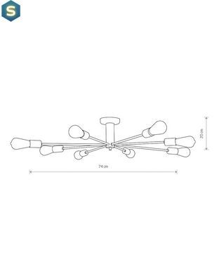 Люстра Nowodvorski 9135 Mill E27 8x60W IP20 Bl