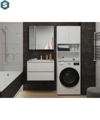 Пенал Мойдодир Soft Line П-64 над пральною машиною, Білий