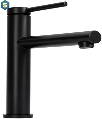 Змішувач для умивальника Rea Oval низький black REA-B6516, Черный матовый