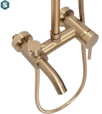 Душова система Rea Luis Brushed Gold з виливом REA-P7051, Золотий
