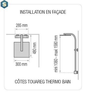 Душова система Valentin Touareg II Thermo Bain, Хром