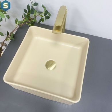 Умивальник (раковина) VBI BOLZANO BEIGE MATT накладний, Бежевий