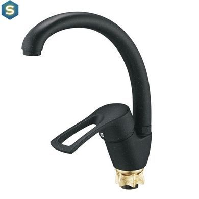 Змішувач для кухні Wezer YUB4-181-BLACK, чорний, Черный матовый