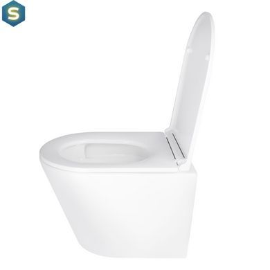 Унітаз підвісний Qtap Scorpio безободковий Ultra Quiet з сидінням Soft-close QT1433053EUQW, Білий
