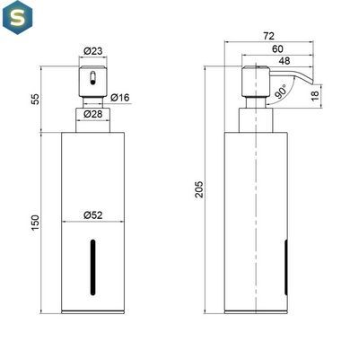 Дозатор для рідкого мила Qtap Liberty BLM 1152-1, Черный матовый