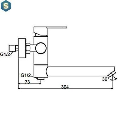 Змішувач для ванни Frap F32801-6, чорний, Черный матовый
