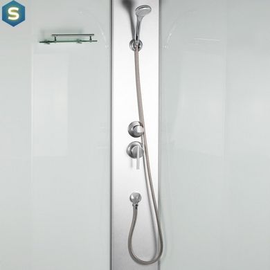 Душовий бокс Lidz Tani SB90x90.SAT.LOW.FR Frost, Хром матовий, матовий, хром матовий