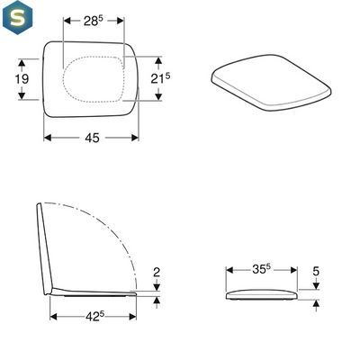 Сидение для унитаза Geberit Selnova 500.335.01.1 Soft Close, Белый