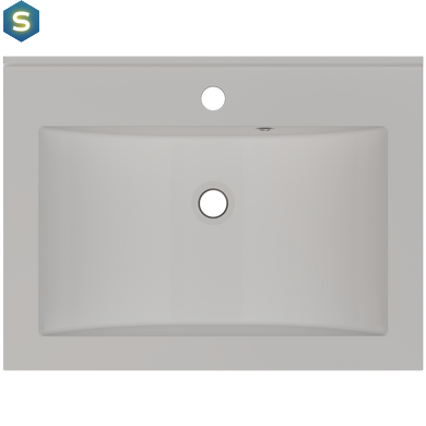 Раковина глянцевая врезная Amidicon Victoria 60 600x450 из литого камня VICTORIA_60_HL, Белый