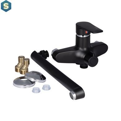 Смеситель для ванны Brinex 35B 005, Черный матовый