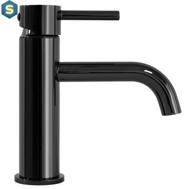 Смеситель для умывальника Rea Lungo black glossy низкий REA-B0661, Черный матовый