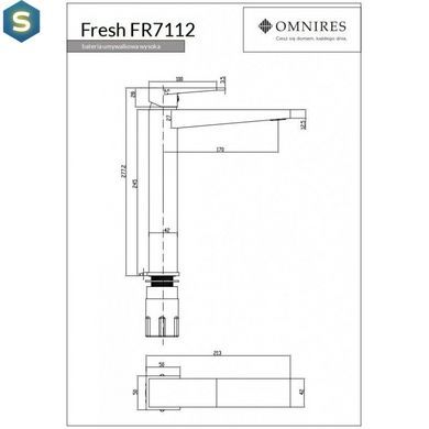 Змішувач для умивальника Omnires Fresh chrome FR7112CR, Хром