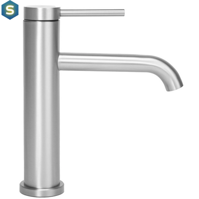 Змішувач для умивальника Rea Clif nickel brushed низький REA-B5324, Зелений матовий