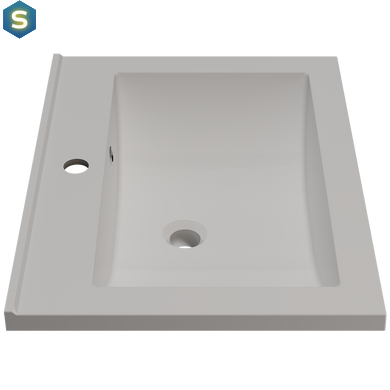 Раковина глянцевая врезная Amidicon Victoria 60 600x450 из литого камня VICTORIA_60_HL, Белый