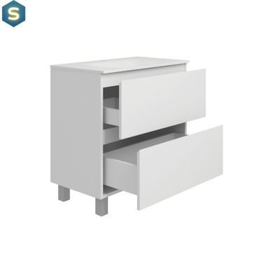 Тумба підлогова Koller Pool Edge New 800 з умивальником білий EDNEW080WHITE, Білий