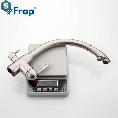 Смеситель для кухни однорычажный под фильтр латунь &Oslash;35 сатин Frap 1/10 F4399-5, Хром матовый